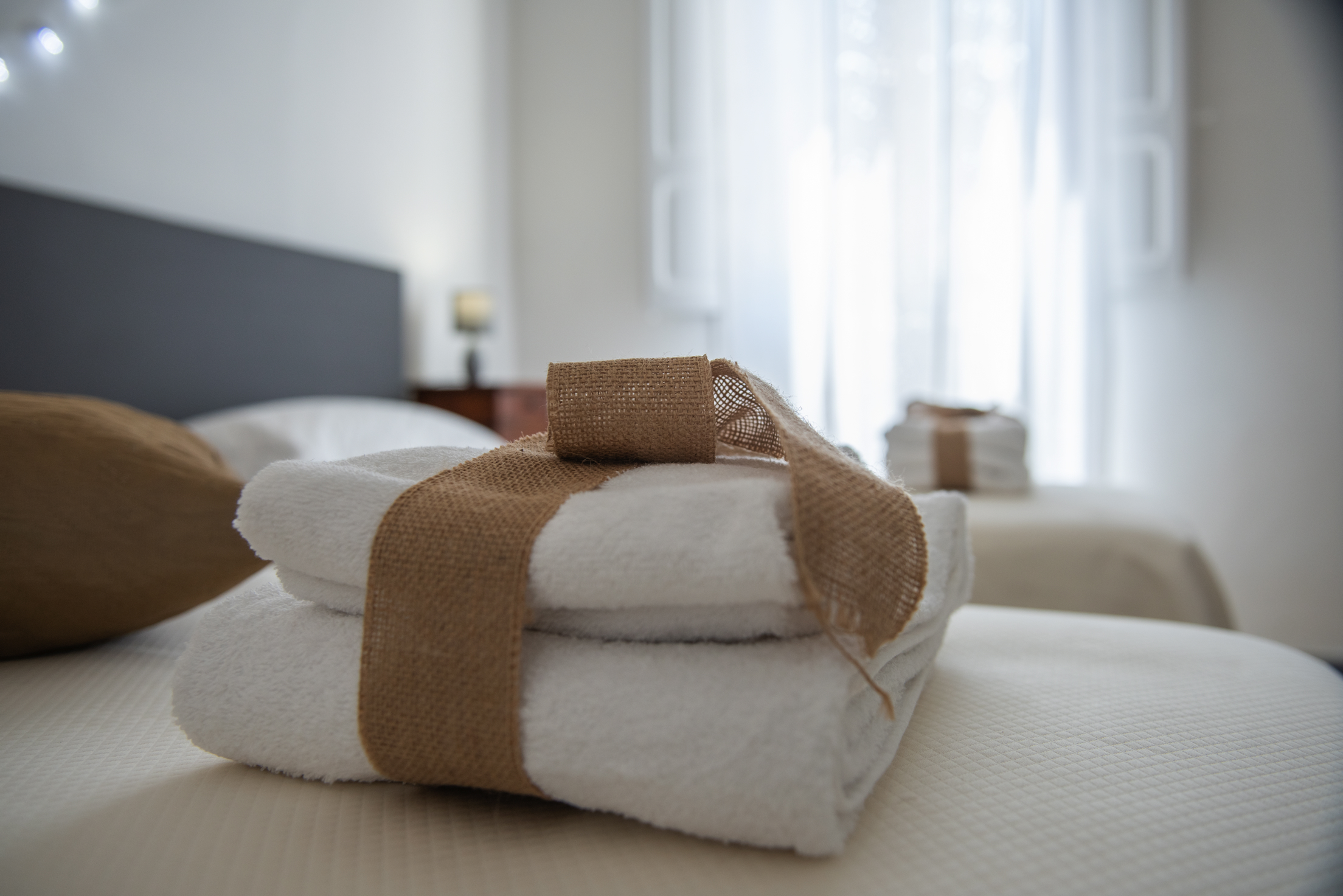 Donna Evelina Camera Matrimoniale Doppia nella Dimora Liberty a Surbo a 4 min da Lecce DONNA EVELINA DETTAGLIO ASCIUGAMANI